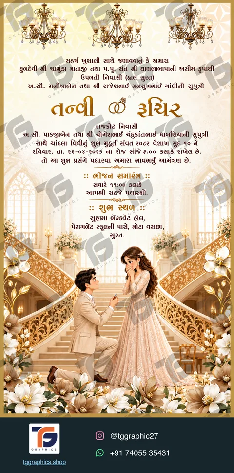Engagement invitations · Collection 03 · Design 2 with TG Graphics watermark and contact footer