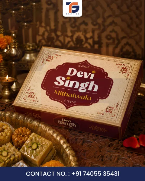 Devi Singh Mithaiwala rectangular sweet-box packaging