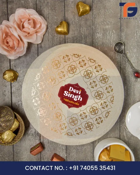 Devi Singh Mithaiwala round gift-box packaging