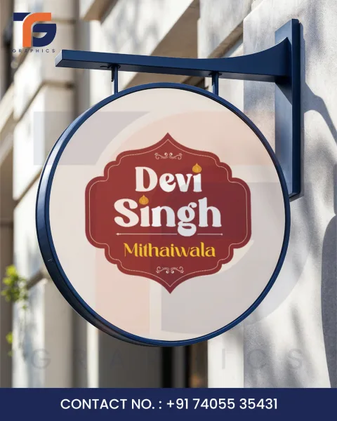 Devi Singh Mithaiwala shop sign