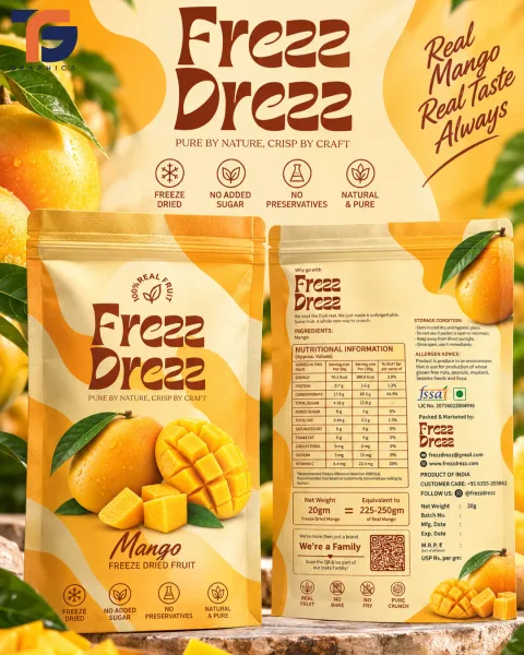 Freez Dreez की आम वाली पैकेजिंग