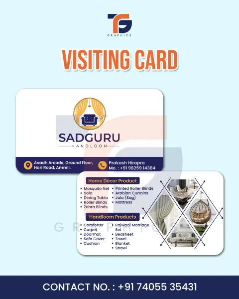 Sadguru Handloom visiting card designs