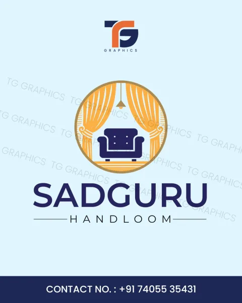 Sadguru Handloom के अंग्रेज़ी लोगो की डिज़ाइन