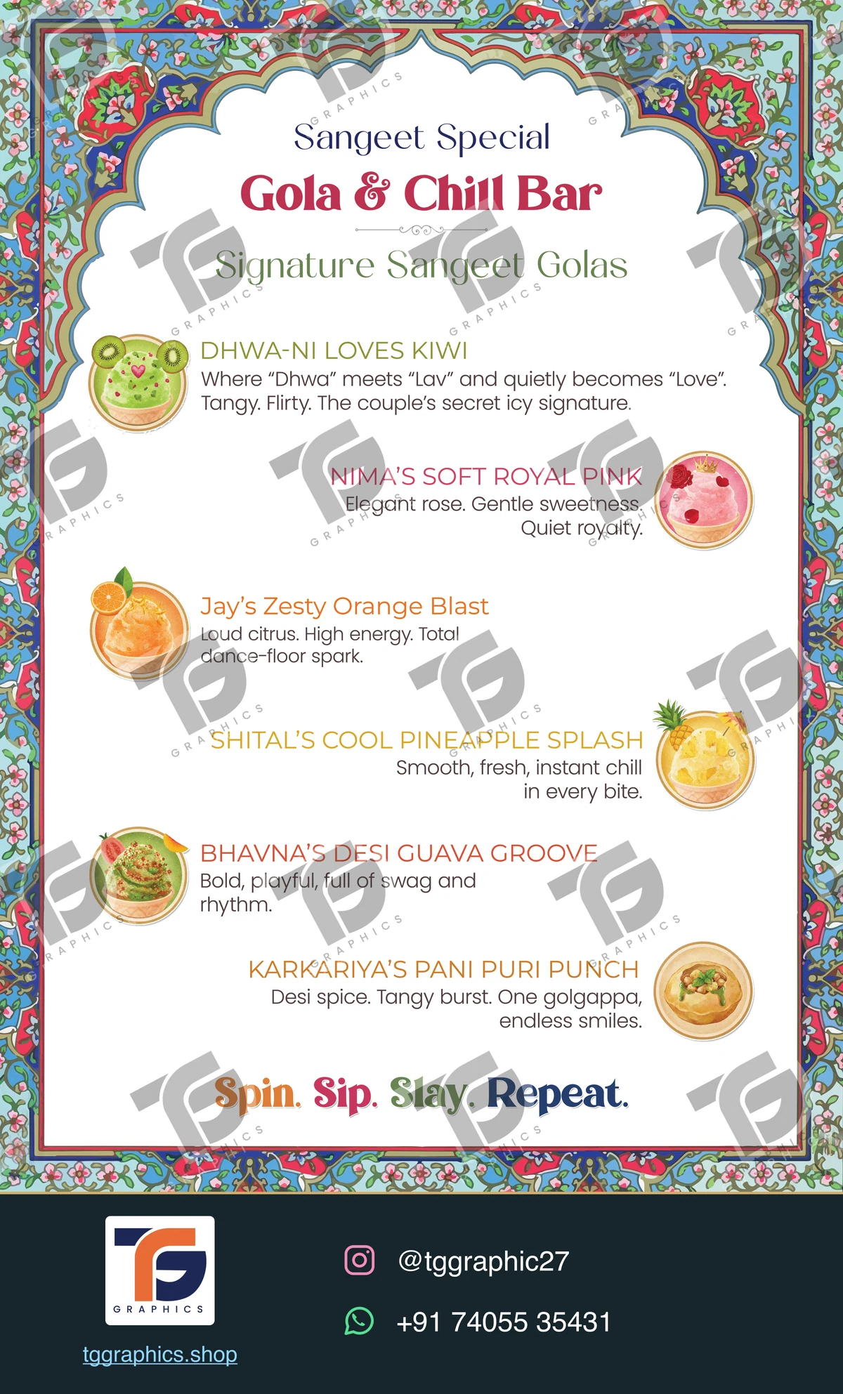 Banners & standees · Standing displays · Design 1 with TG Graphics watermark