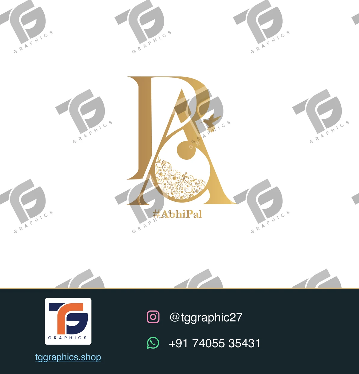 લોગો અને બ્રાન્ડિંગ · લોગો ડિઝાઇન · ડિઝાઇન 11, TG Graphics વોટરમાર્ક સાથે