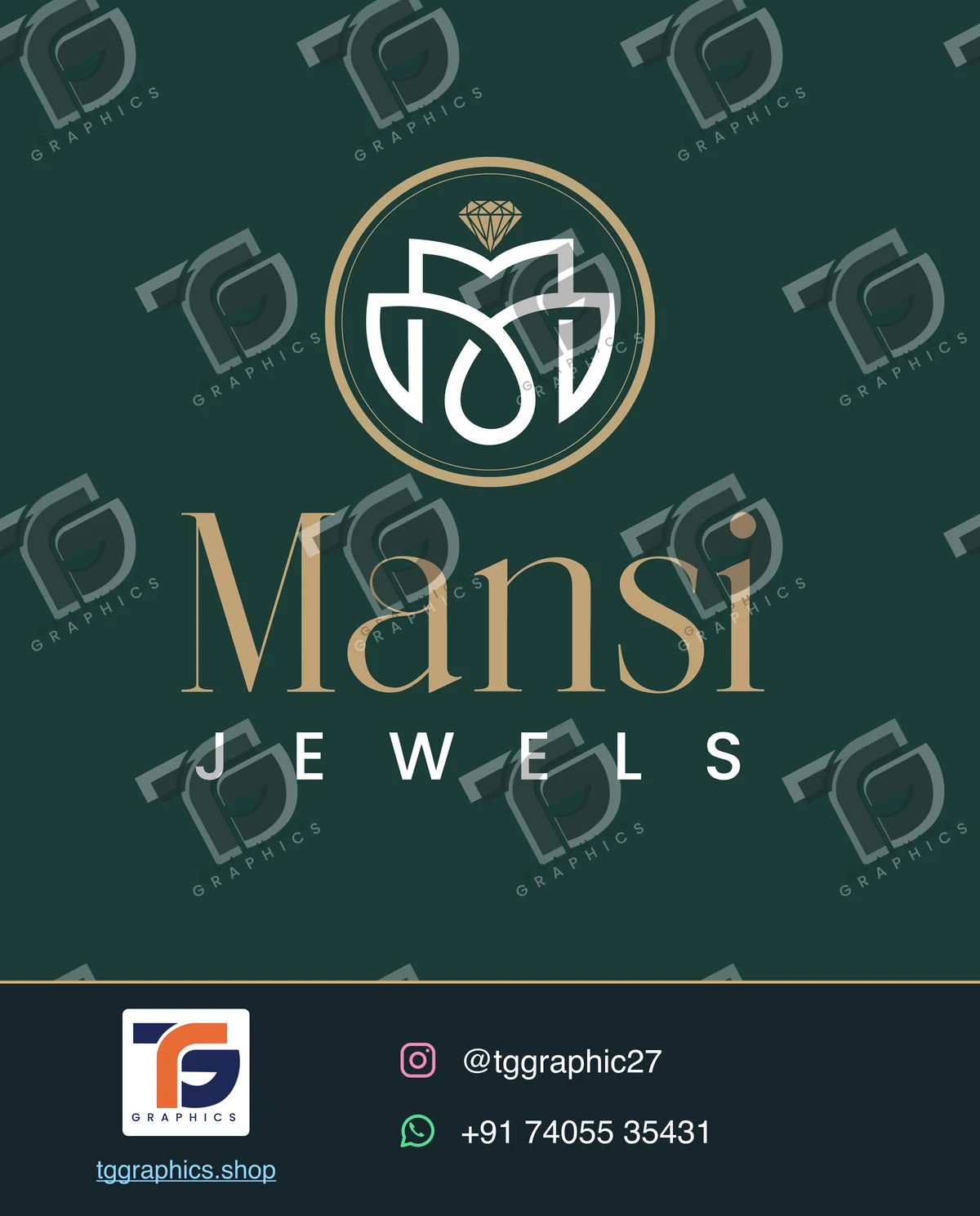 લોગો અને બ્રાન્ડિંગ · લોગો ડિઝાઇન · ડિઝાઇન 13, TG Graphics વોટરમાર્ક સાથે