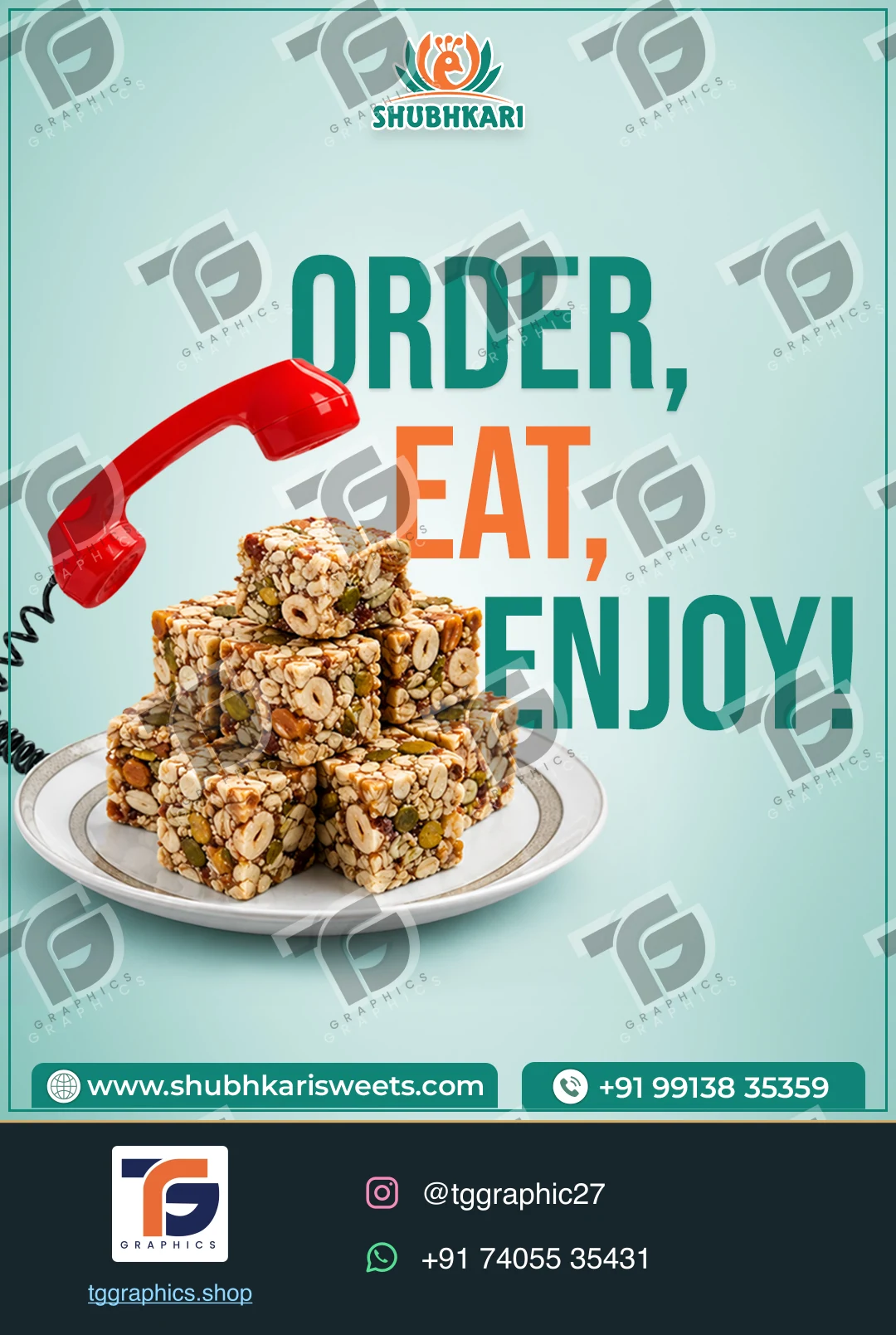 Business social posts · Food business posts · Design 28 with TG Graphics watermark