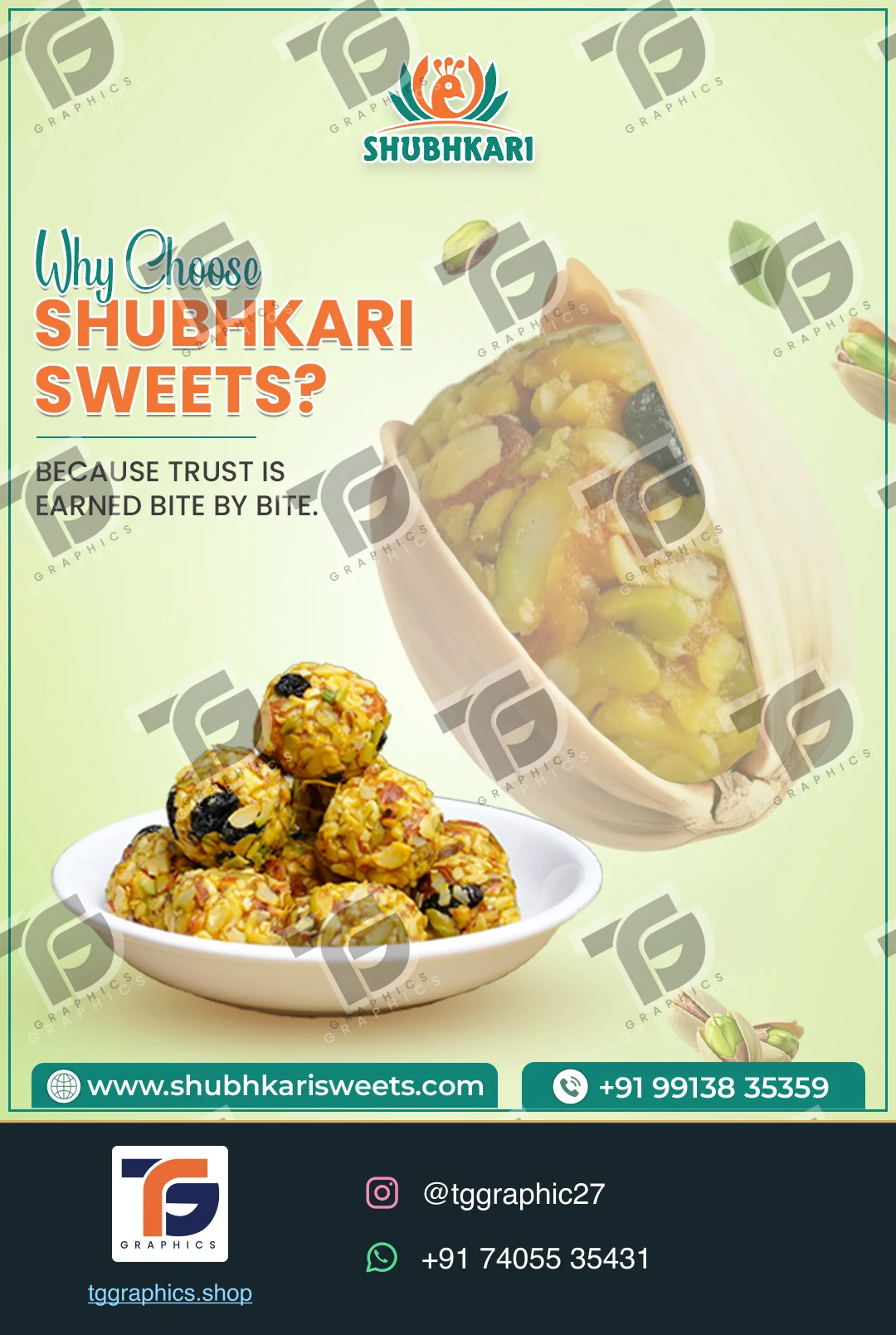 Business social posts · Food business posts · Design 26 with TG Graphics watermark