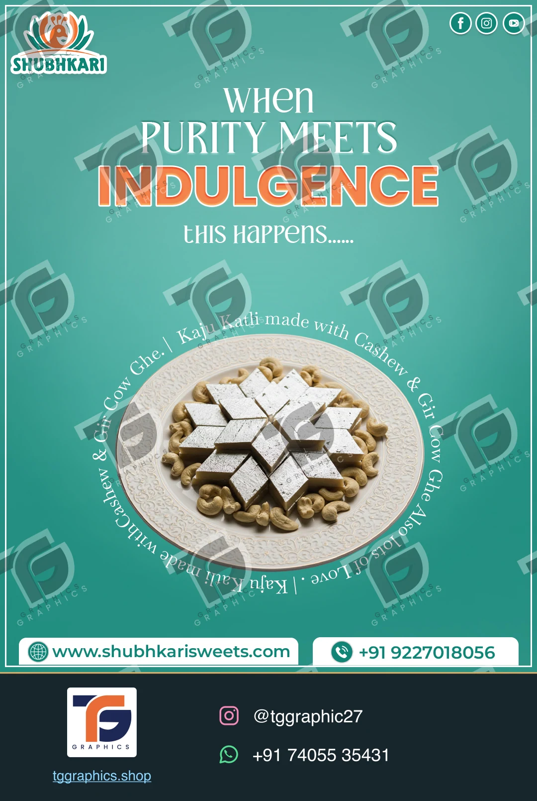 Business social posts · Food business posts · Design 5 with TG Graphics watermark