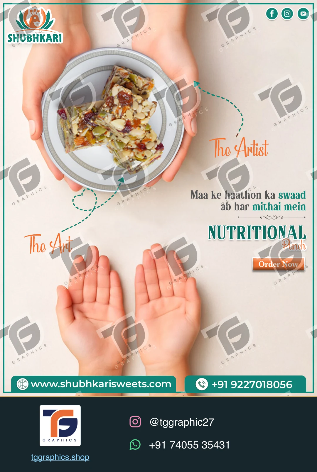 Business social posts · Food business posts · Design 43 with TG Graphics watermark