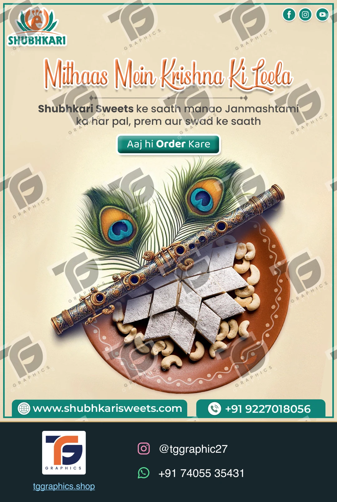 Business social posts · Food business posts · Design 20 with TG Graphics watermark