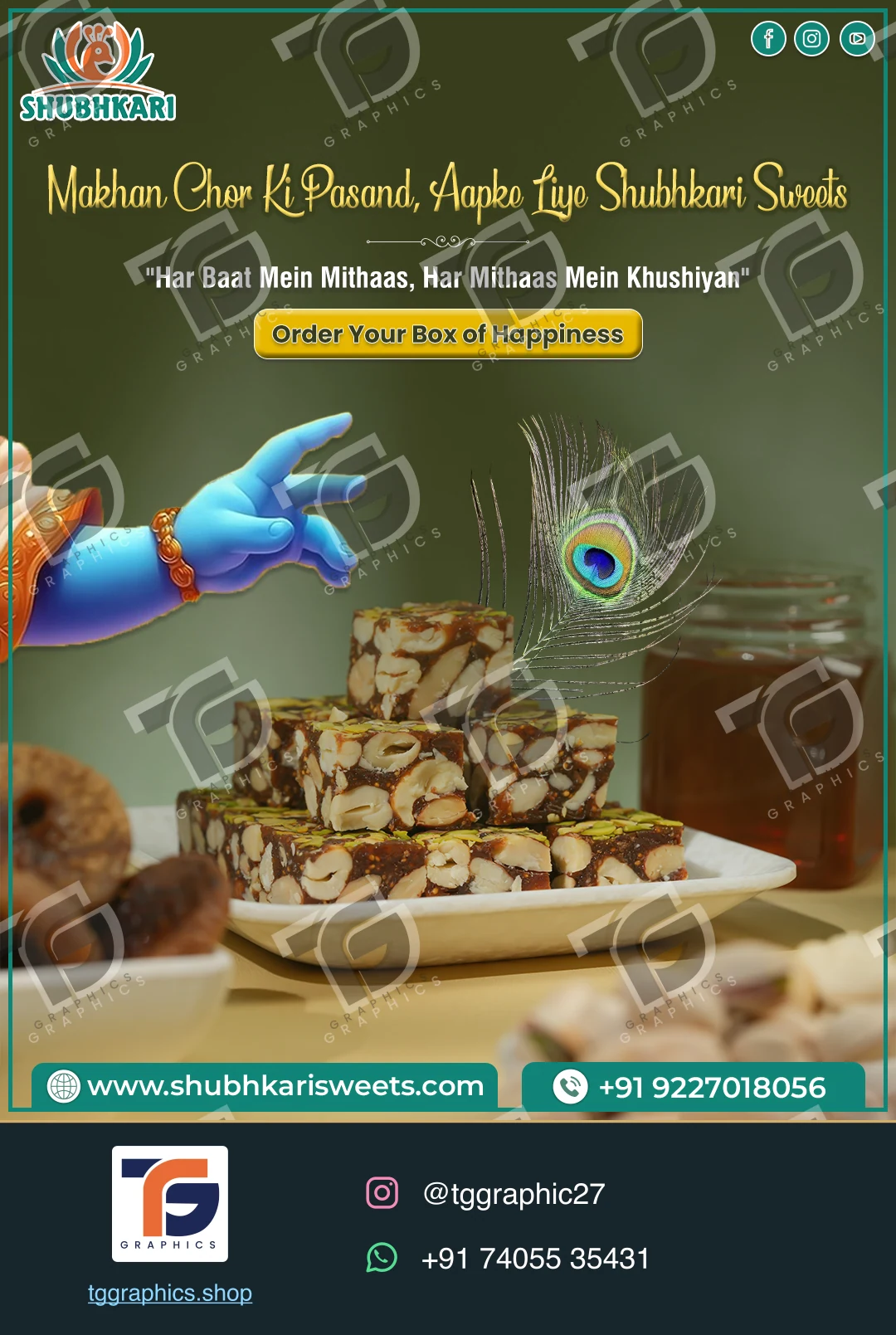 Business social posts · Food business posts · Design 18 with TG Graphics watermark