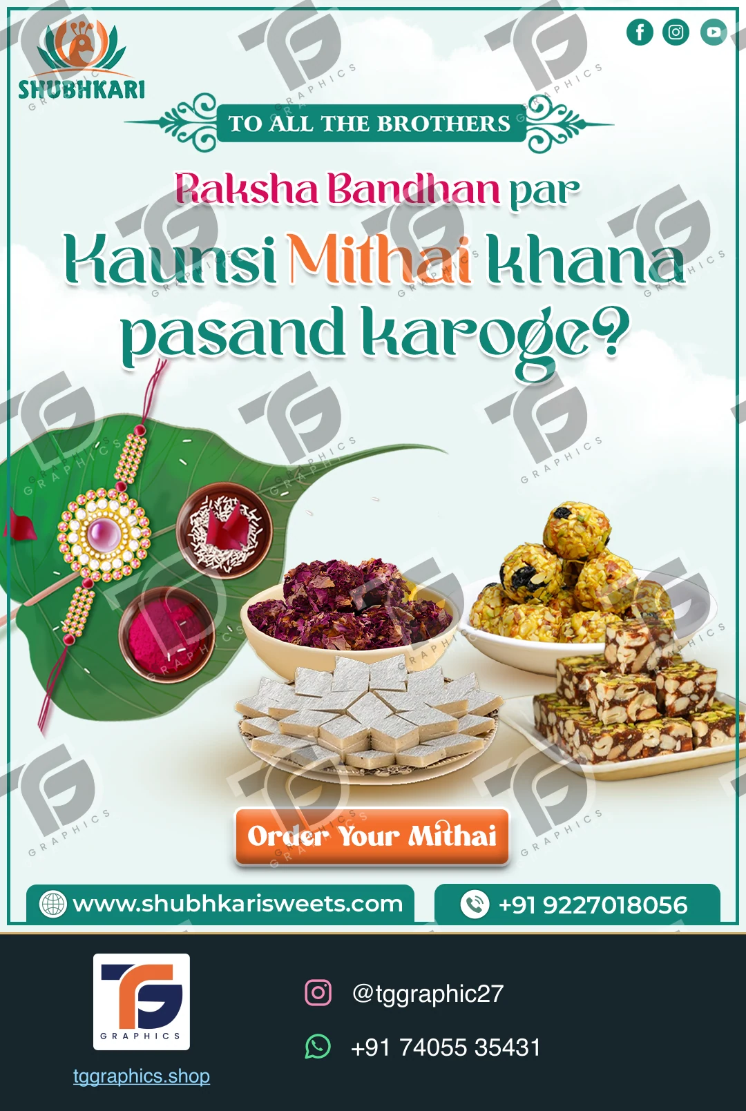Business social posts · Food business posts · Design 24 with TG Graphics watermark
