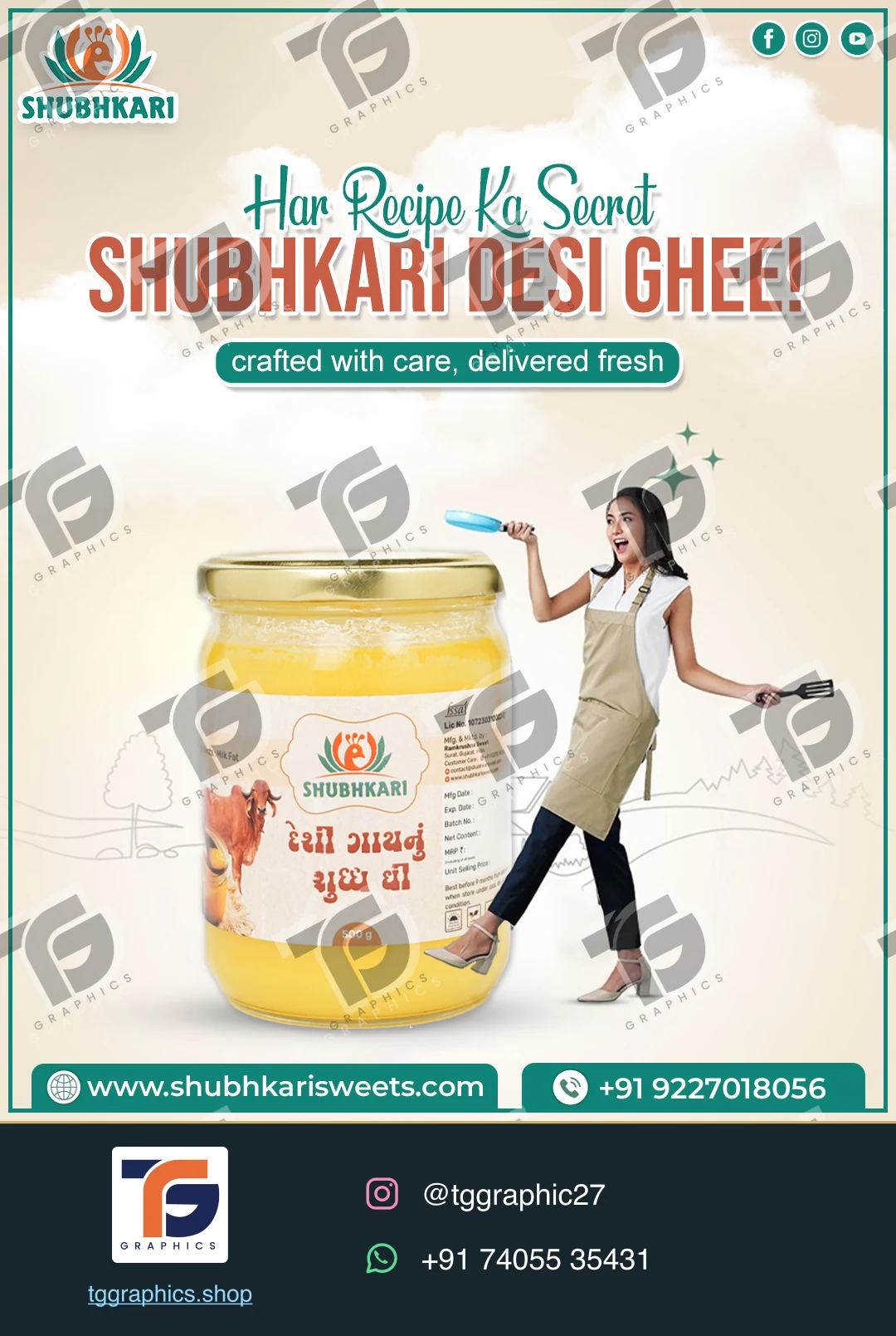 Business social posts · Food business posts · Design 34 with TG Graphics watermark