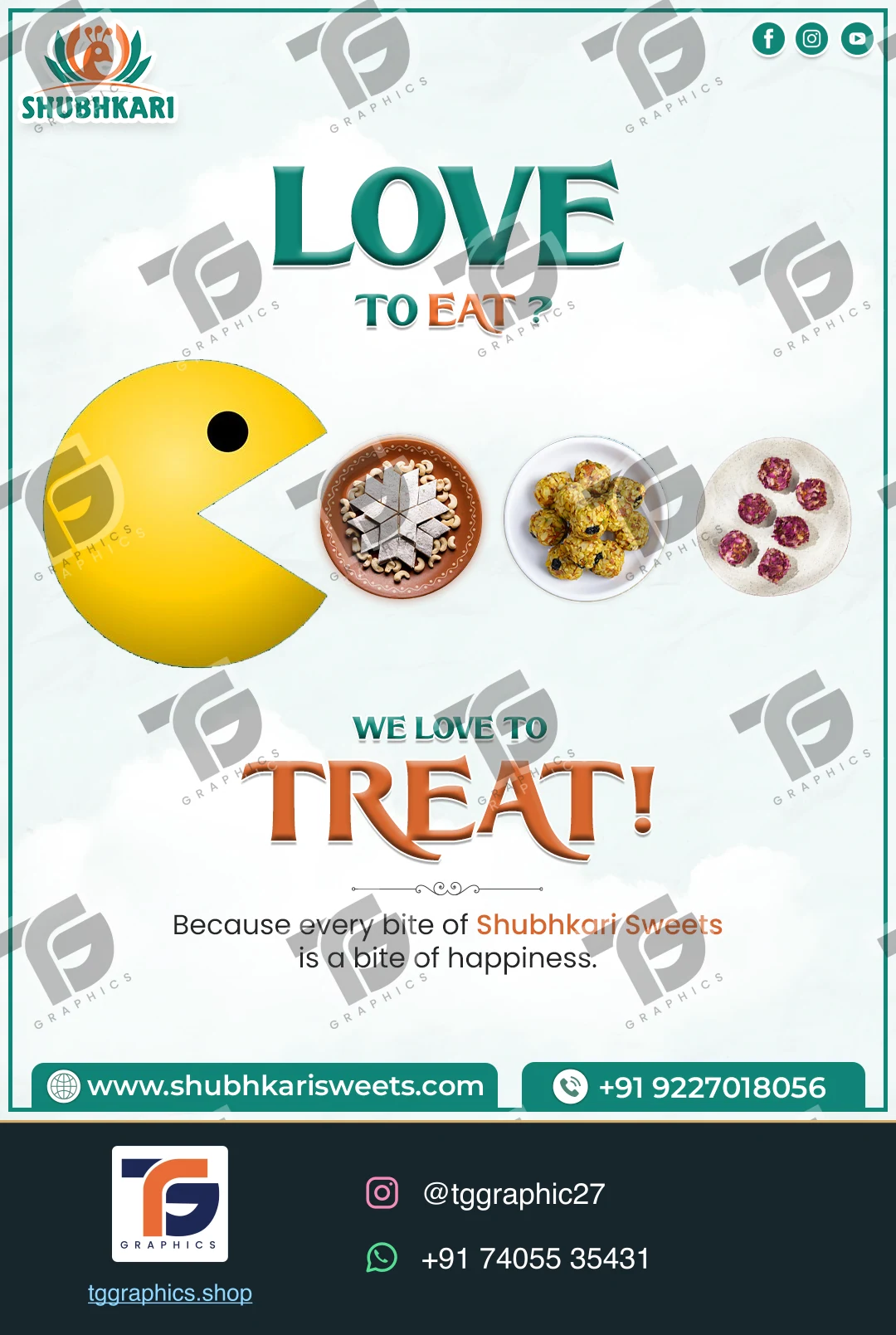 Business social posts · Food business posts · Design 46 with TG Graphics watermark