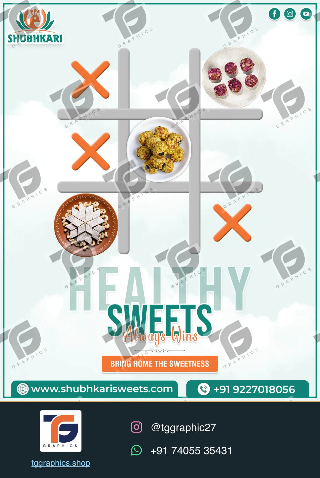 Business social posts · Food business posts · Design 31 with TG Graphics watermark