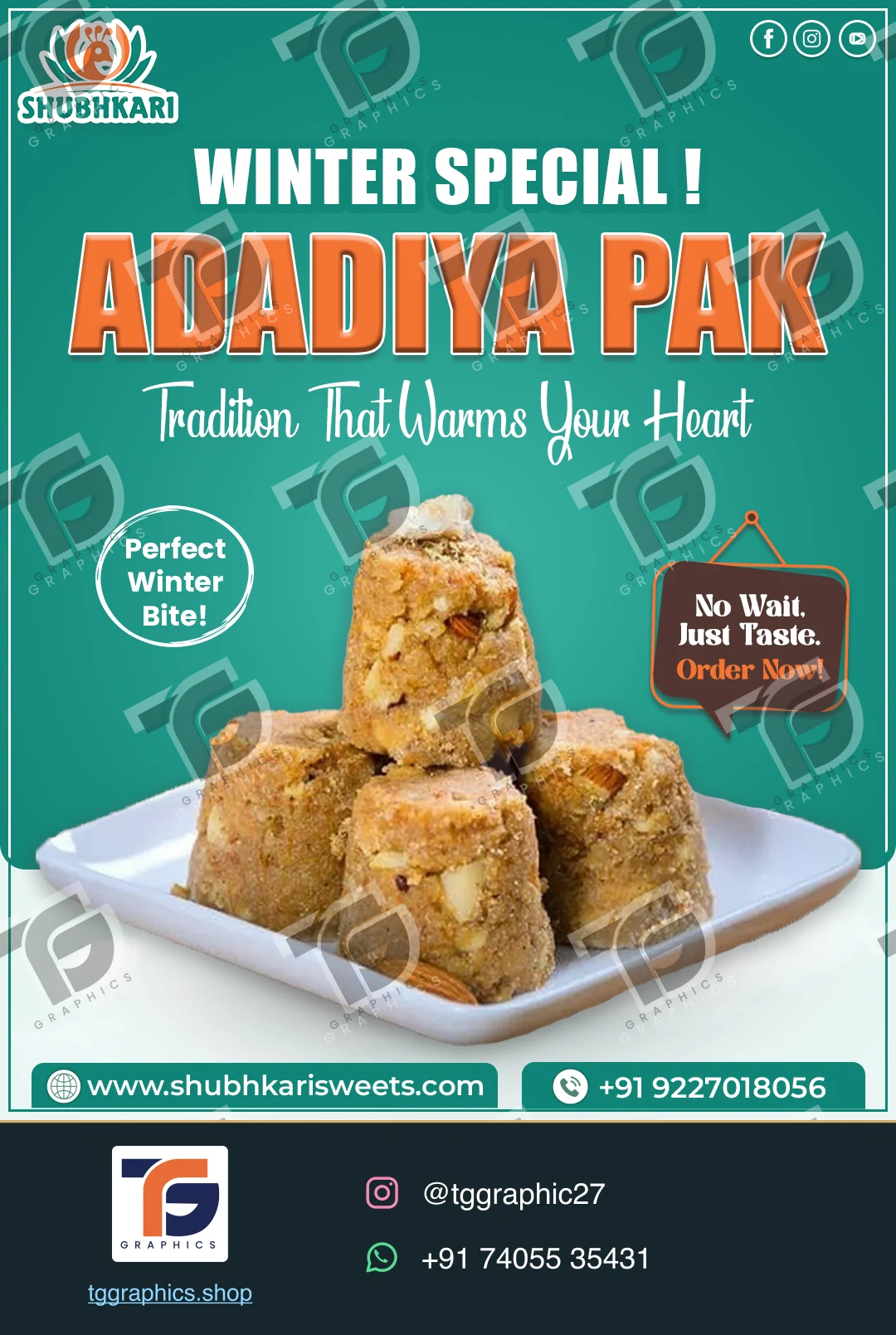 Business social posts · Food business posts · Design 14 with TG Graphics watermark