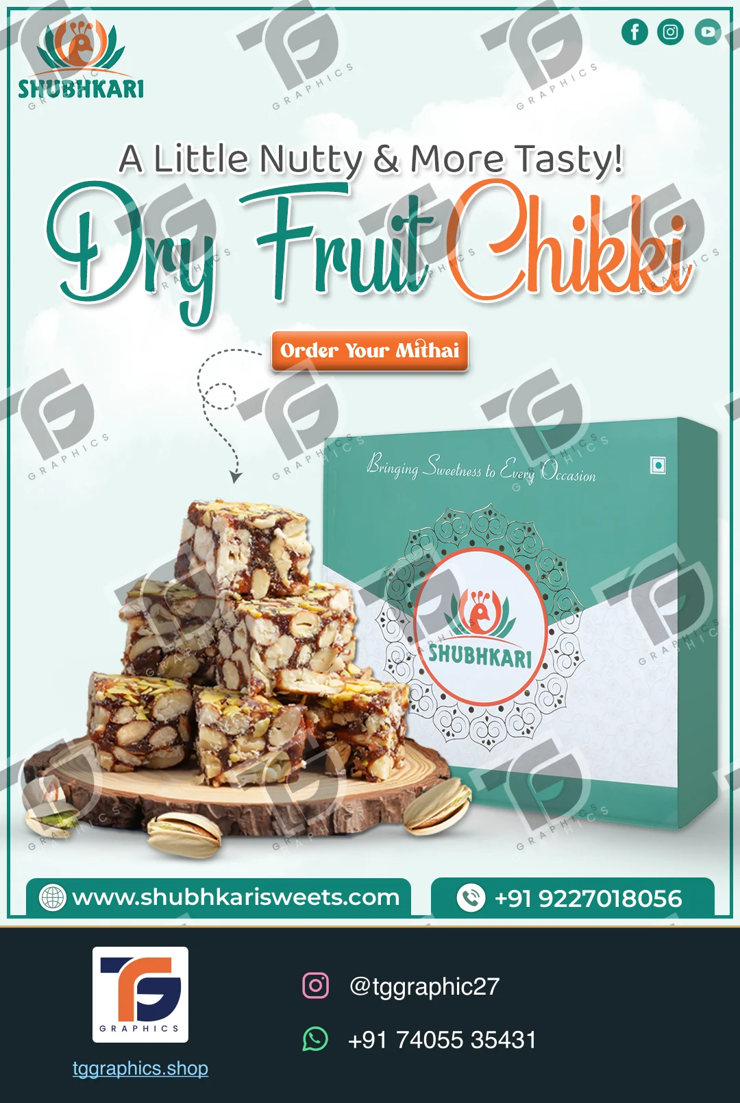Business social posts · Food business posts · Design 30 with TG Graphics watermark