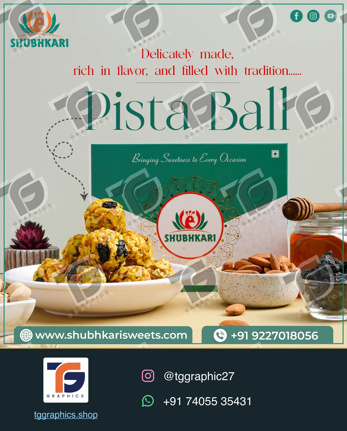 Business social posts · Food business posts · Design 29 with TG Graphics watermark