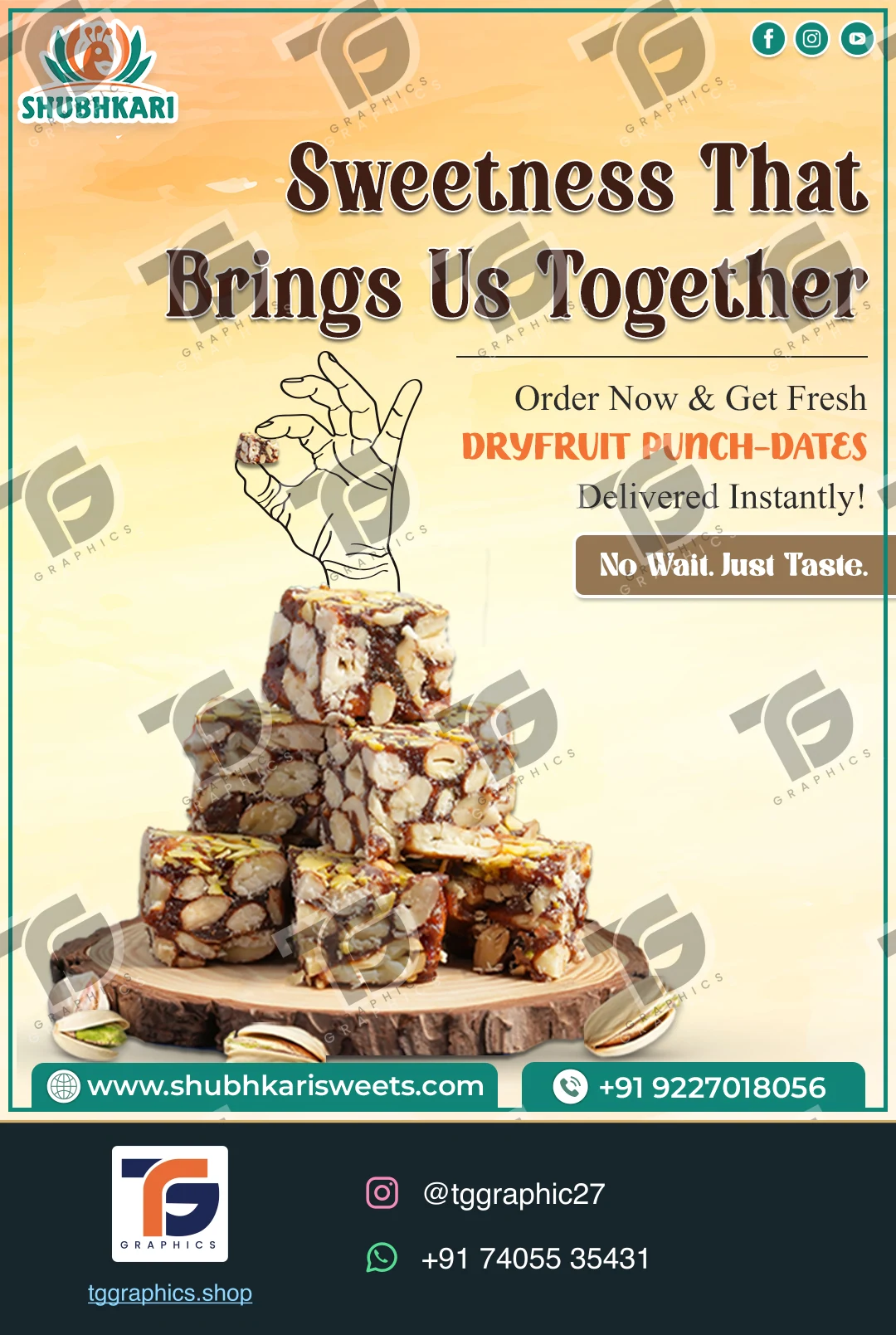 Business social posts · Food business posts · Design 44 with TG Graphics watermark