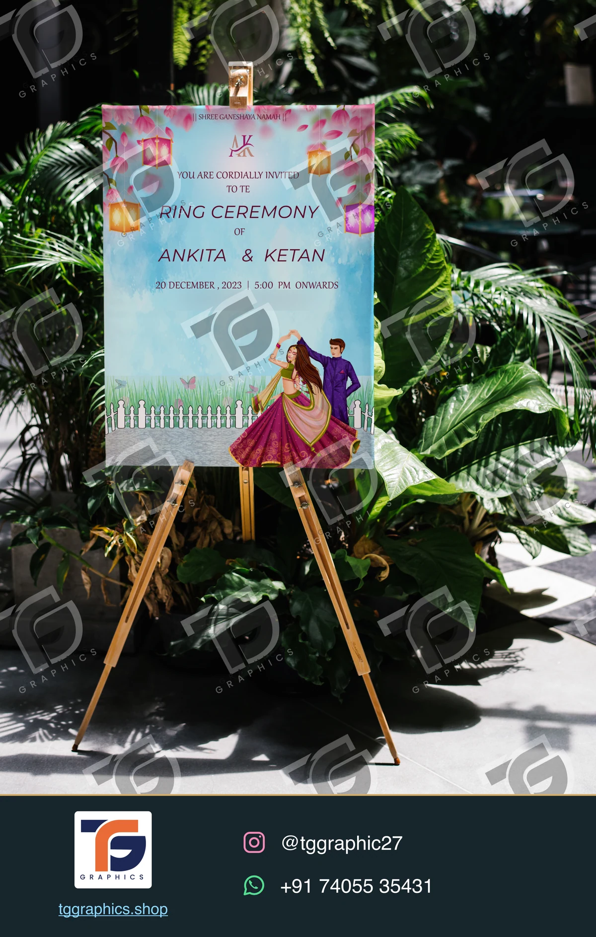 Engagement invitations · Engagement invitations · Design 2 with TG Graphics watermark