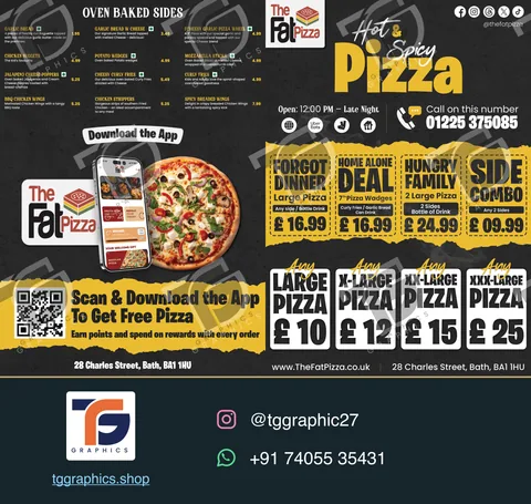 Menus · Restaurant menus · Design 2 with TG Graphics watermark