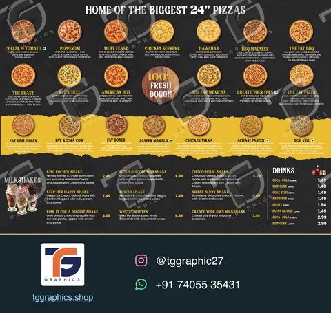 Menus · Restaurant menus · Design 1 with TG Graphics watermark