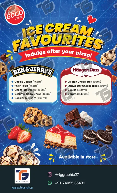 Posters & advertising · Pizza shop promotional posts · Design 6 with TG Graphics watermark