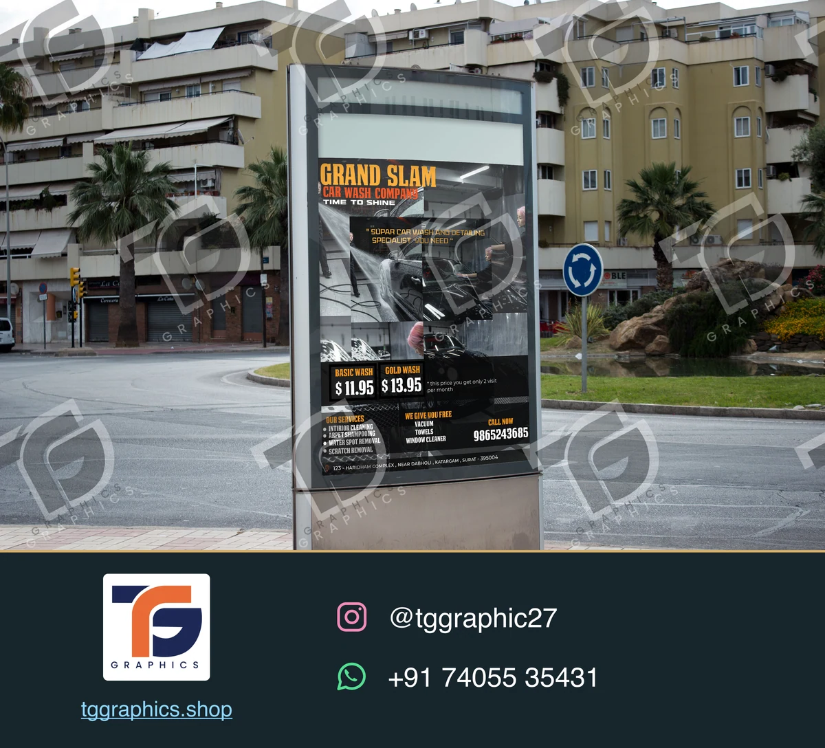 Shop signs · Storefront presentations · Design 1 with TG Graphics watermark