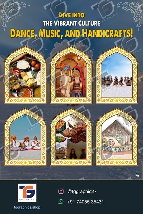 Social carousels · Kutch Rann Utsav carousel · Design 3 with TG Graphics watermark