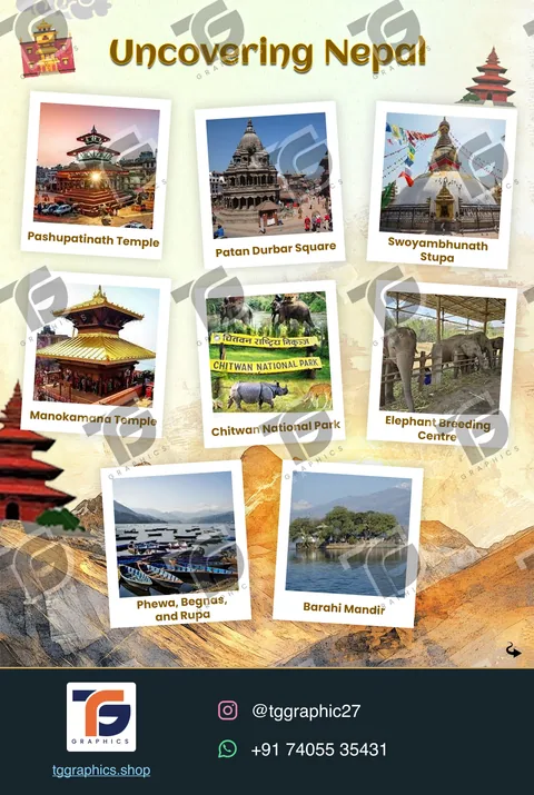 Social carousels · Nepal carousel · Design 3 with TG Graphics watermark
