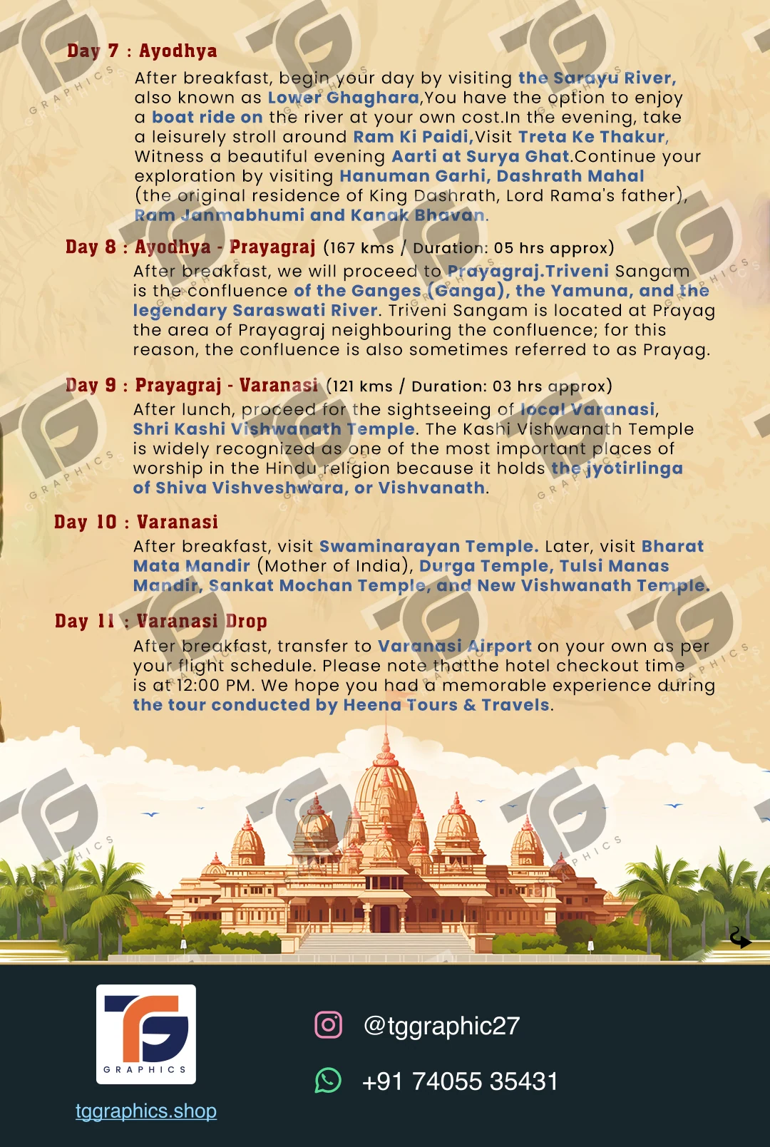 Social carousels · Uttarpradesh carousel · Design 3 with TG Graphics watermark