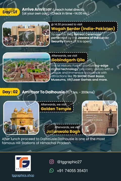 Social carousels · Himachal Pradesh carousel · Design 2 with TG Graphics watermark