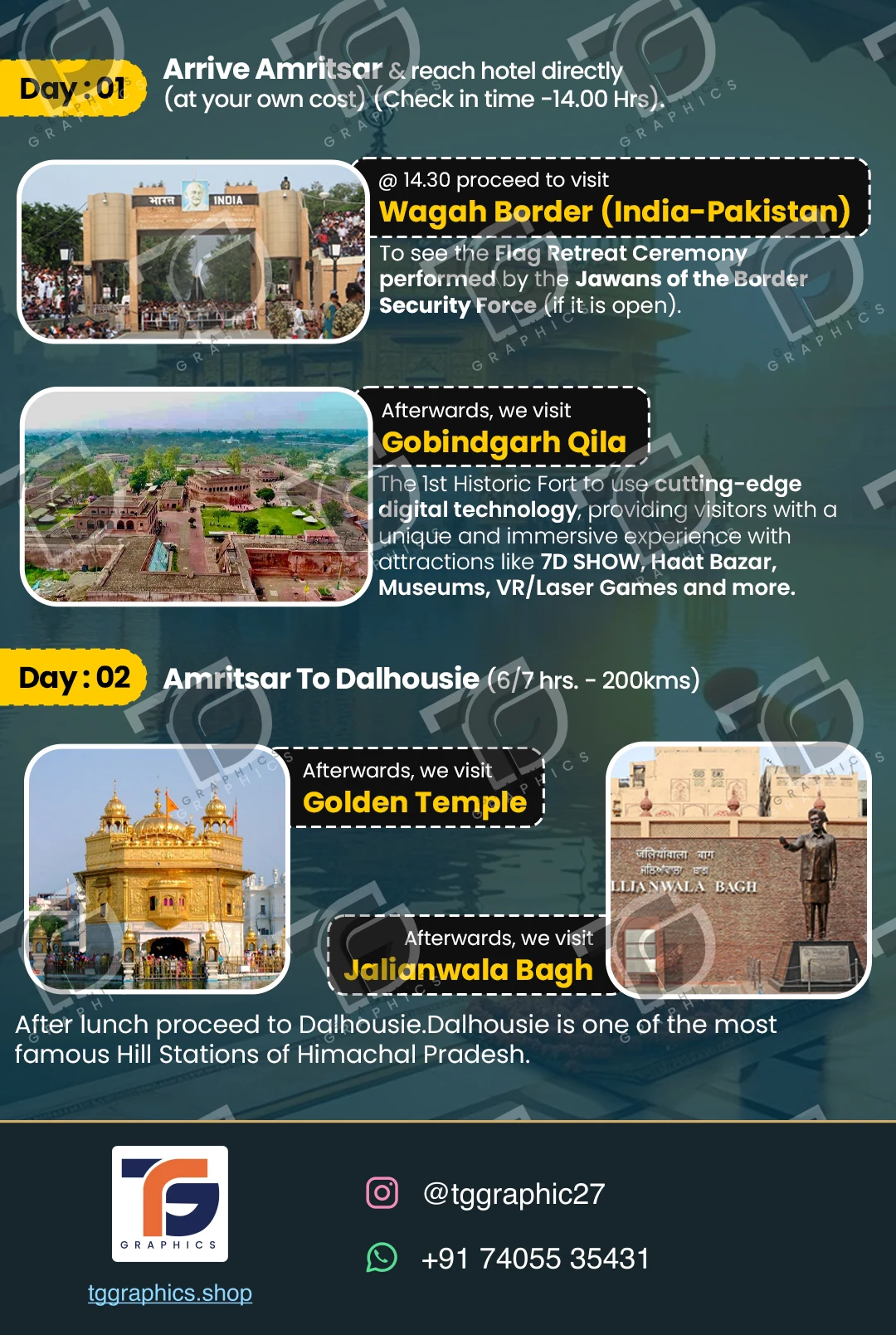 સોશિયલ કેરોસેલ · હિમાચલ પ્રદેશ ટૂર · ડિઝાઇન 2, TG Graphics વોટરમાર્ક સાથે