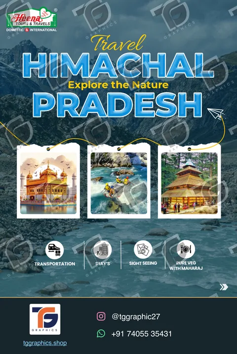 Social carousels · Himachal Pradesh carousel · Design 1 with TG Graphics watermark