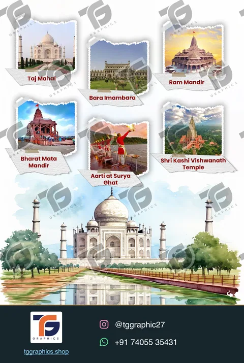 Social carousels · Uttarpradesh carousel · Design 5 with TG Graphics watermark