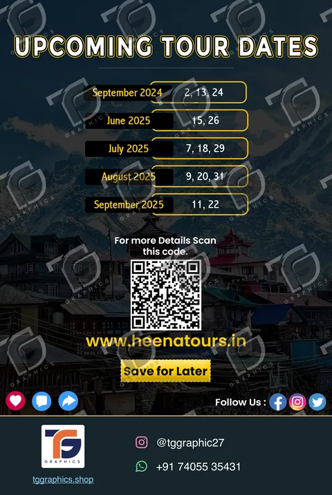 Social carousels · Spiti Valley carousel · Design 9 with TG Graphics watermark