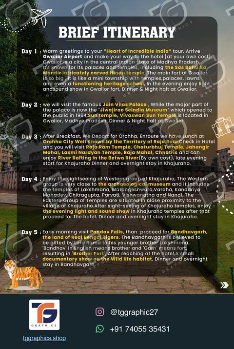 Social carousels · Madhya Pradesh carousel · Design 2 with TG Graphics watermark