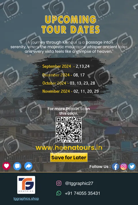 Social carousels · Kinnaur Valley carousel · Design 5 with TG Graphics watermark