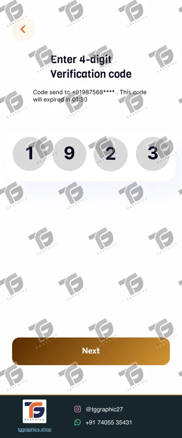 UI/UX ડિઝાઇન · ફૂડ ડિલિવરી ઍપ · ડિઝાઇન 34, TG Graphics વોટરમાર્ક સાથે