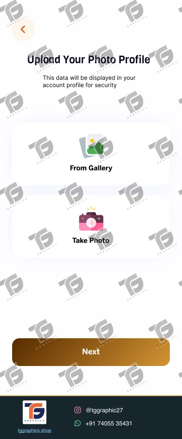 UI/UX डिज़ाइन · भोजन डिलीवरी ऐप · डिज़ाइन 33, TG Graphics वॉटरमार्क के साथ