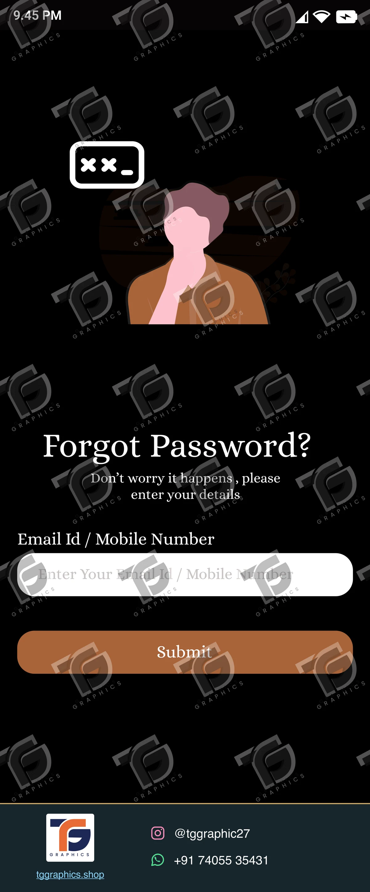 UI/UX design · Hotel booking app · Design 10 with TG Graphics watermark