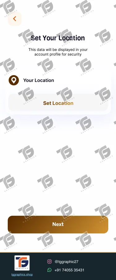 UI/UX ડિઝાઇન · ફૂડ ડિલિવરી ઍપ · ડિઝાઇન 27, TG Graphics વોટરમાર્ક સાથે