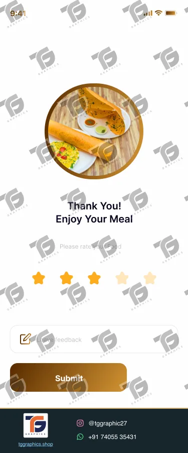UI/UX ડિઝાઇન · ફૂડ ડિલિવરી ઍપ · ડિઝાઇન 9, TG Graphics વોટરમાર્ક સાથે