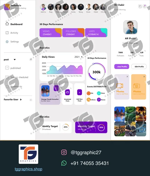 UI/UX ડિઝાઇન · વેબસાઇટ ઇન્ટરફેસ · ડિઝાઇન 6, TG Graphics વોટરમાર્ક સાથે