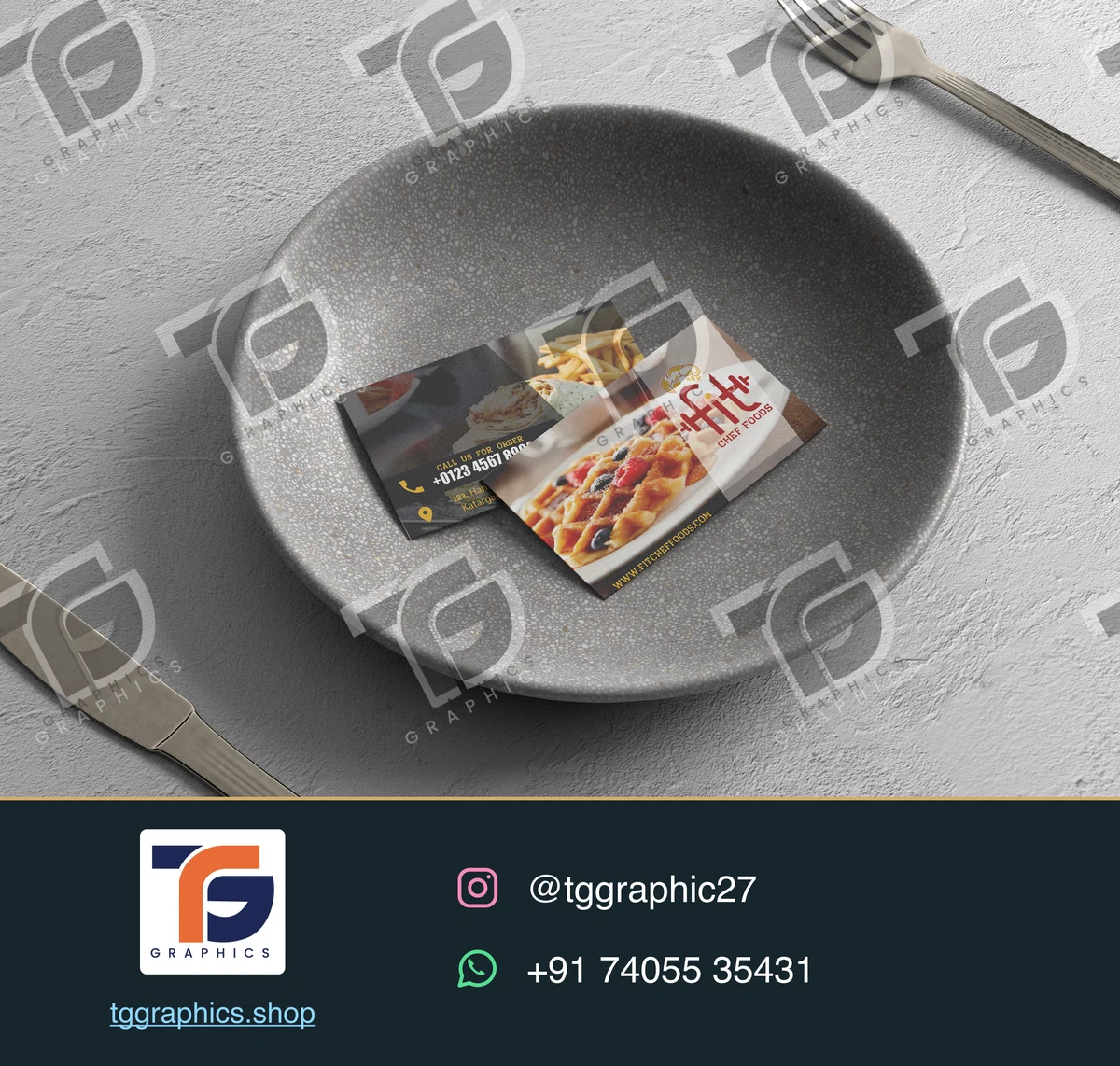 Visiting cards · Business card designs · Design 3 with TG Graphics watermark