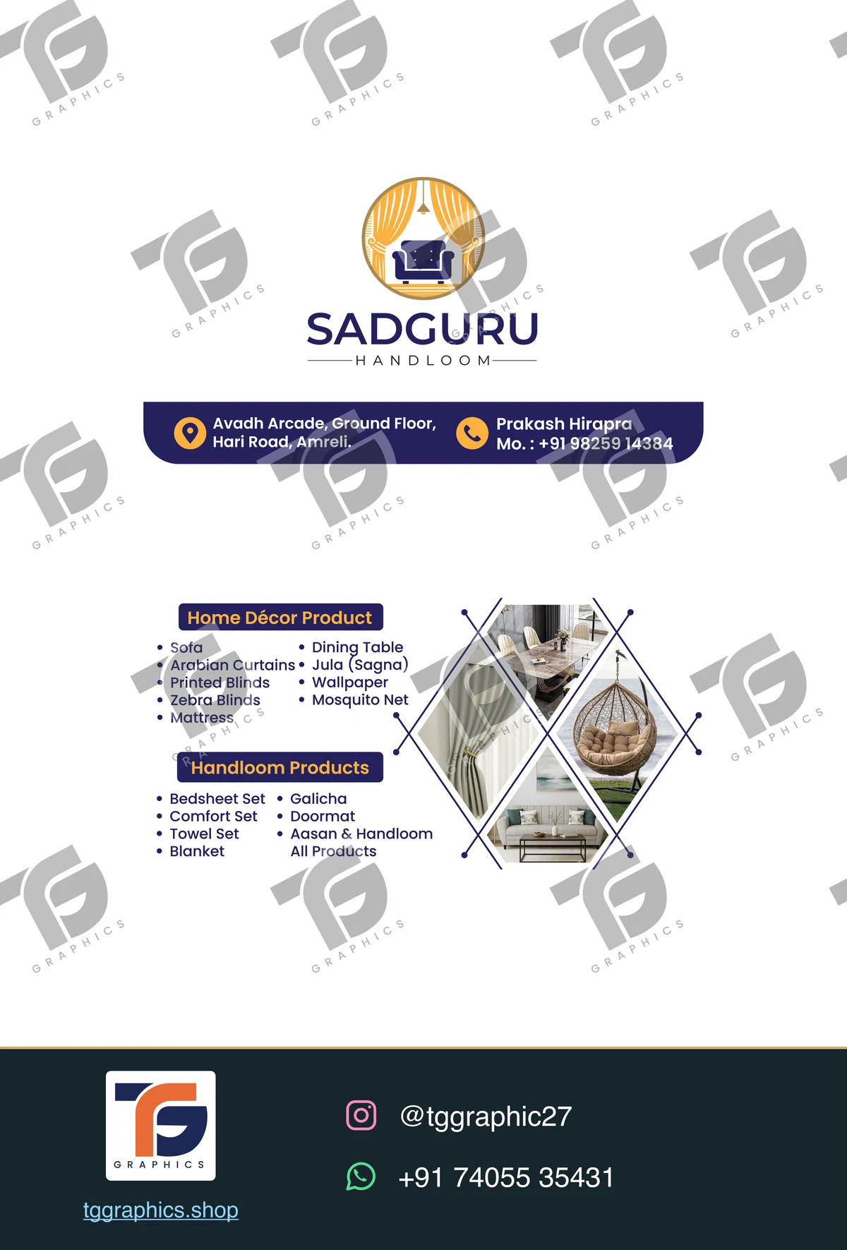 Visiting cards · Business card designs · Design 5 with TG Graphics watermark