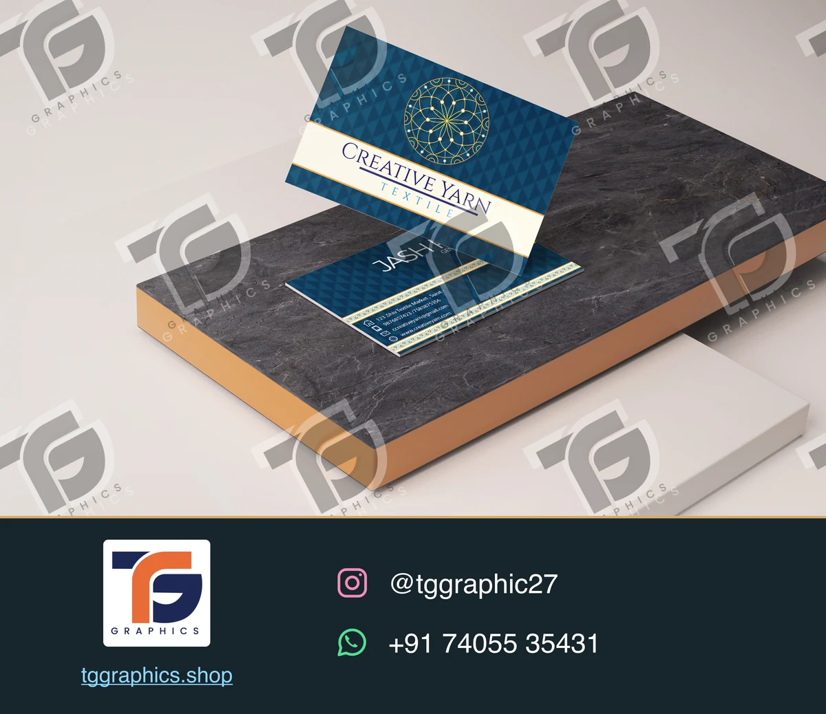 Visiting cards · Business card designs · Design 2 with TG Graphics watermark
