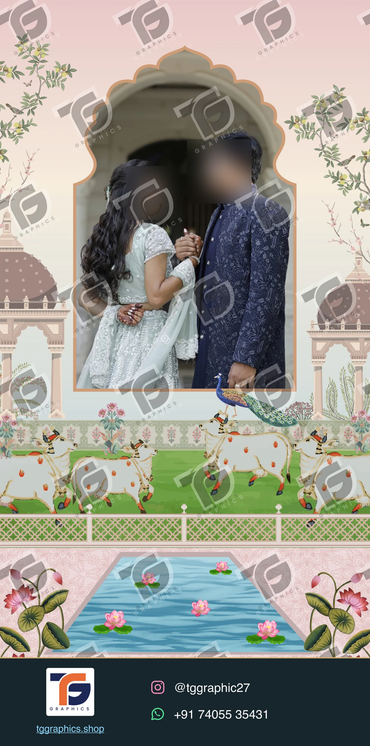 Wedding invitations & related ceremonies · Wedding collection 16 · Design 2 with TG Graphics watermark