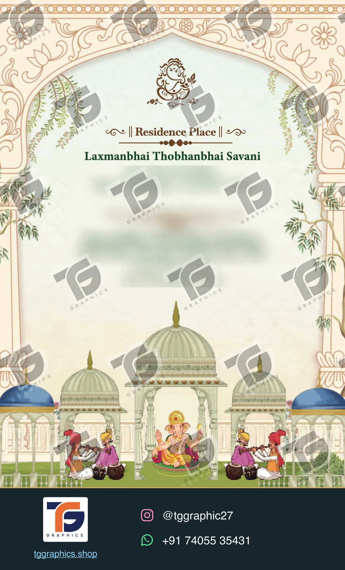 Wedding invitations & related ceremonies · Wedding collection 22 · Design 6 with TG Graphics watermark
